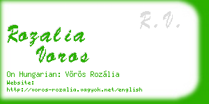 rozalia voros business card