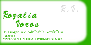 rozalia voros business card